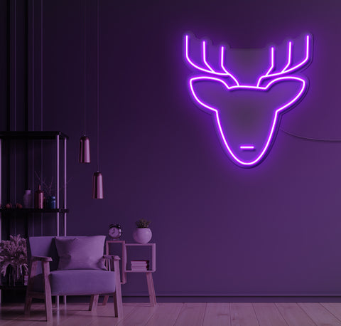 Minimal Reindeer LED Neon Sign