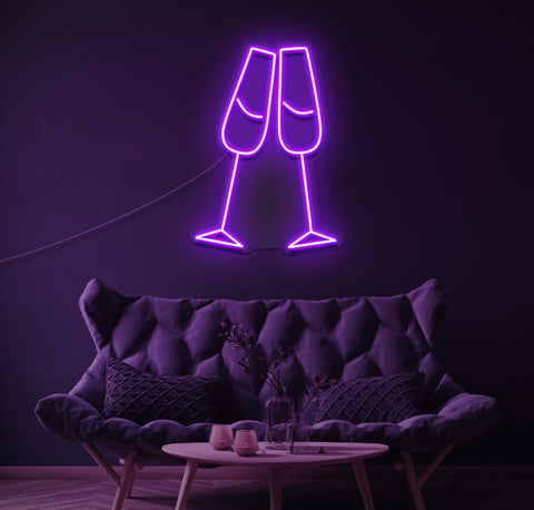 Champagne LED Neon Sign