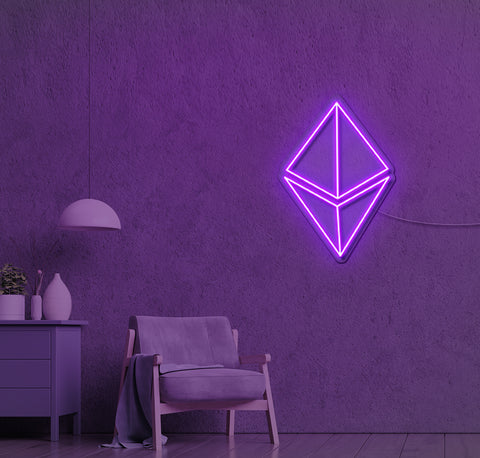 Ethereum Diamond LED Neon Sign