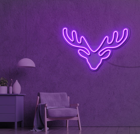 Reindeer Antlers LED Neon Sign