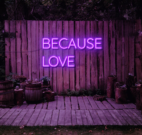 Because Love LED Neon Sign