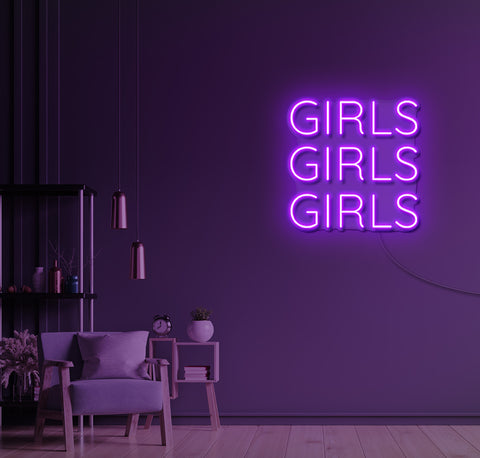 Girls, Girls, Girls LED Neon Sign