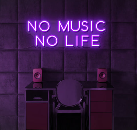 No Music No Life LED Neon Sign
