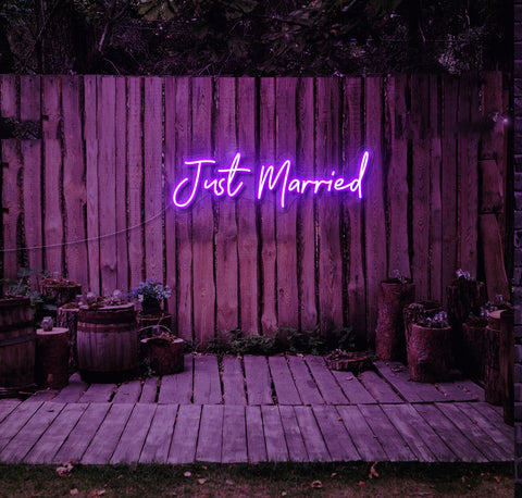 Just Married LED Neon Sign