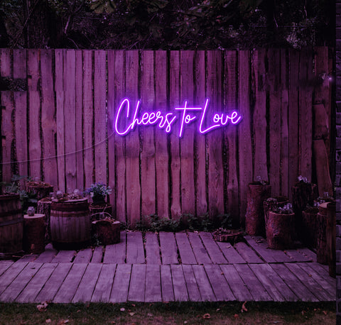 Cheers To Love LED Neon Sign