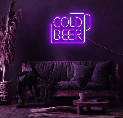 Cold Beer LED Neon Sign