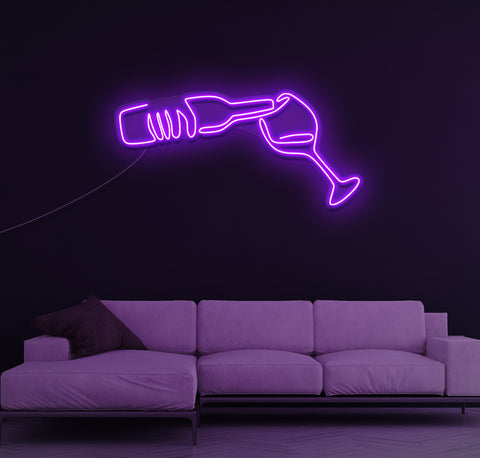 Fill My Glass LED Neon Sign