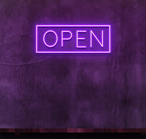 Open Sign Boxed LED Neon Sign