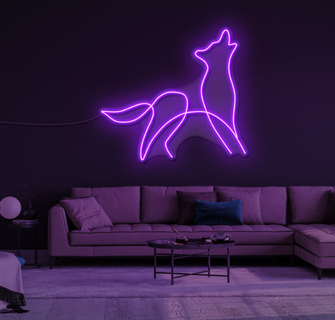 The Howling Dog LED Neon Sign