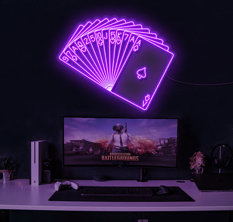 Card Deck LED Neon Sign