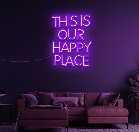 This is Our Happy Place LED Neon Sign