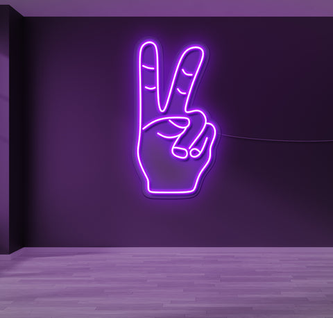 Peace Out LED Neon Sign