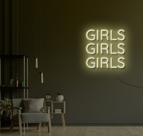 Girls, Girls, Girls LED Neon Sign