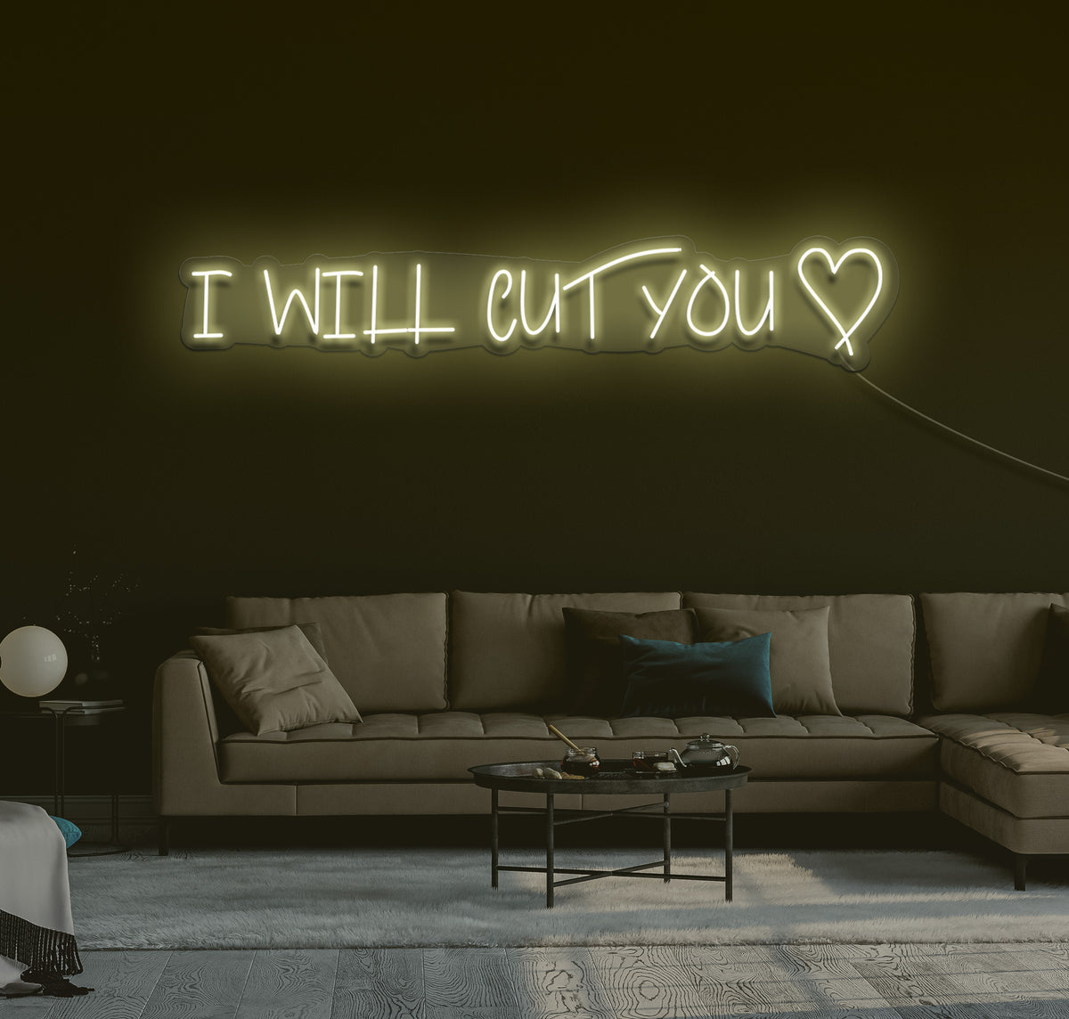 I Will Cut You LED Neon Sign