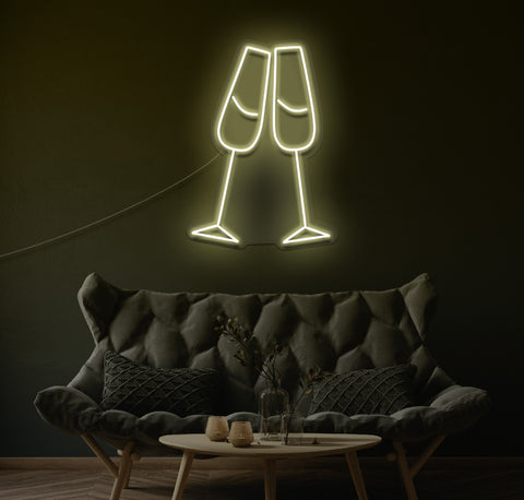 Champagne LED Neon Sign