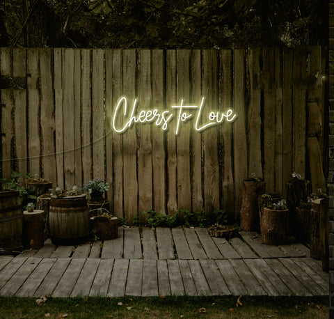 Cheers To Love LED Neon Sign