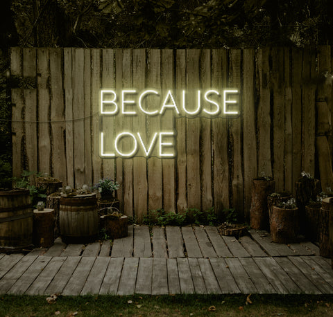 Because Love LED Neon Sign