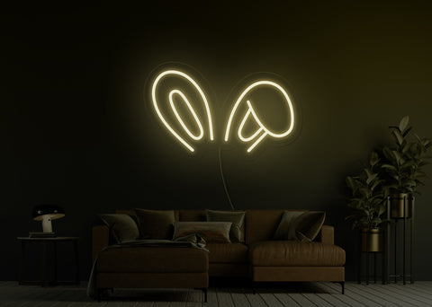 Chubby Bunny Ears LED Neon Sign