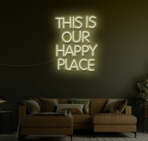 This is Our Happy Place LED Neon Sign