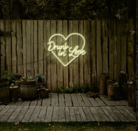 Drunk In Love Heart LED Neon Sign