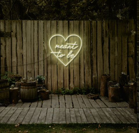 Meant To Be (Heart) LED Neon Sign