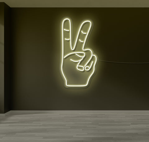 Peace Out LED Neon Sign