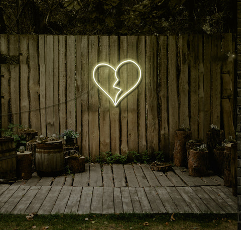 Broken Heart LED Neon Sign
