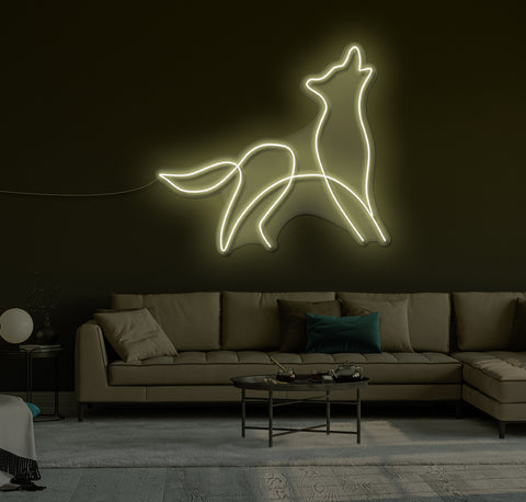 The Howling Dog LED Neon Sign