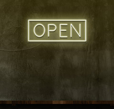 Open Sign Boxed LED Neon Sign