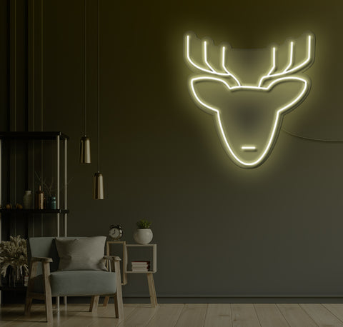 Minimal Reindeer LED Neon Sign
