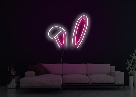 Floppy Bunny Ears LED Neon Sign