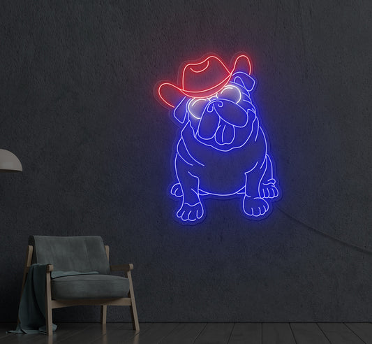 Sherriff Bulldog LED Neon Sign