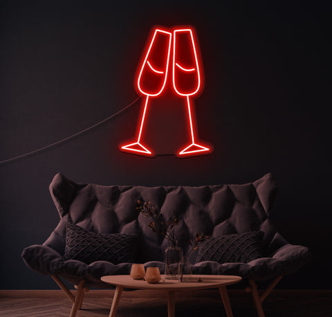 Champagne LED Neon Sign