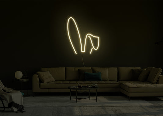 Extra Flop Bunny Ears LED Neon Sign
