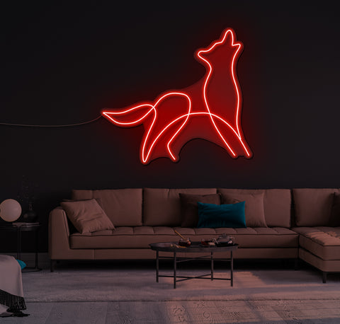 The Howling Dog LED Neon Sign