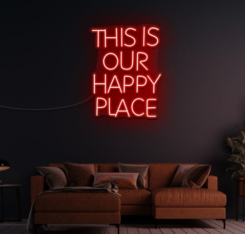 This is Our Happy Place LED Neon Sign
