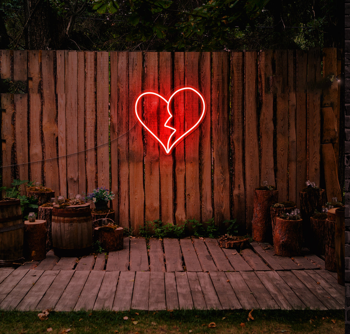 Broken Heart LED Neon Sign