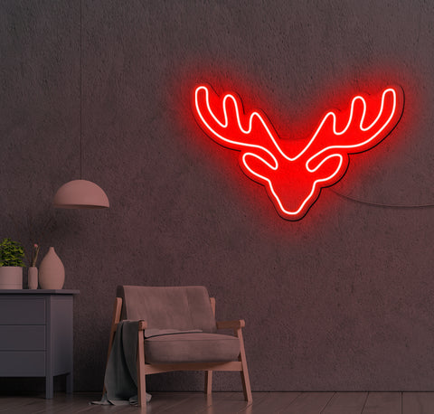 Reindeer Antlers LED Neon Sign
