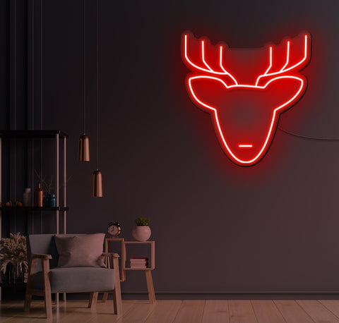 Minimal Reindeer LED Neon Sign