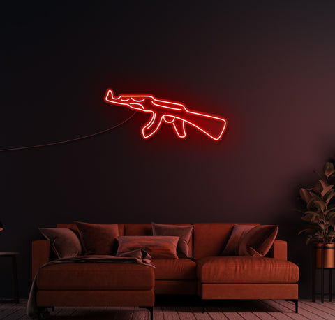 AK47 LED Neon Sign
