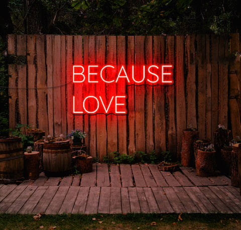 Because Love LED Neon Sign