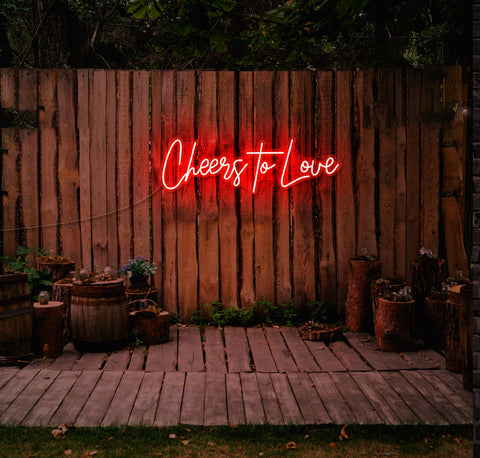 Cheers To Love LED Neon Sign