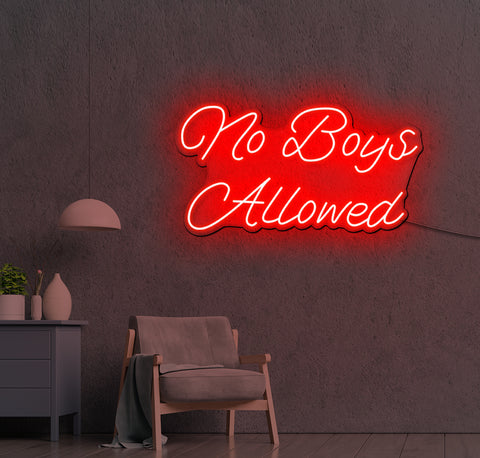 No Boys Allowed LED Neon Sign