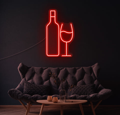Glass Half Full LED Neon Sign