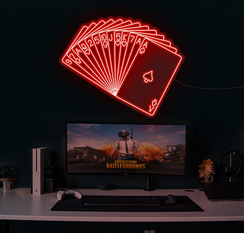 Card Deck LED Neon Sign