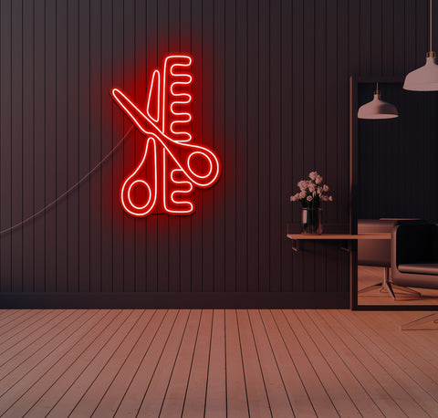 Scissors LED Neon Sign