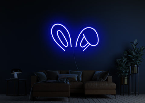 Chubby Bunny Ears LED Neon Sign