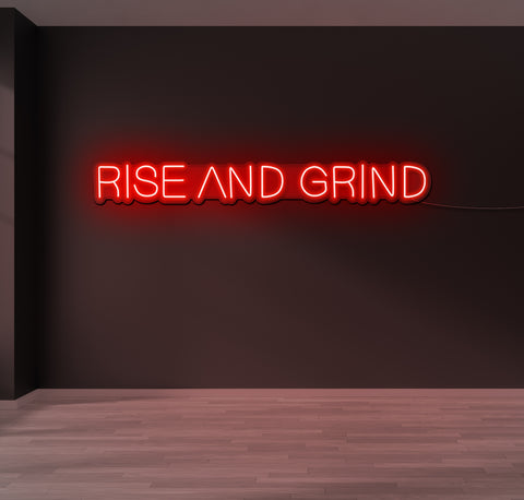 Rise and Grind LED Neon Sign