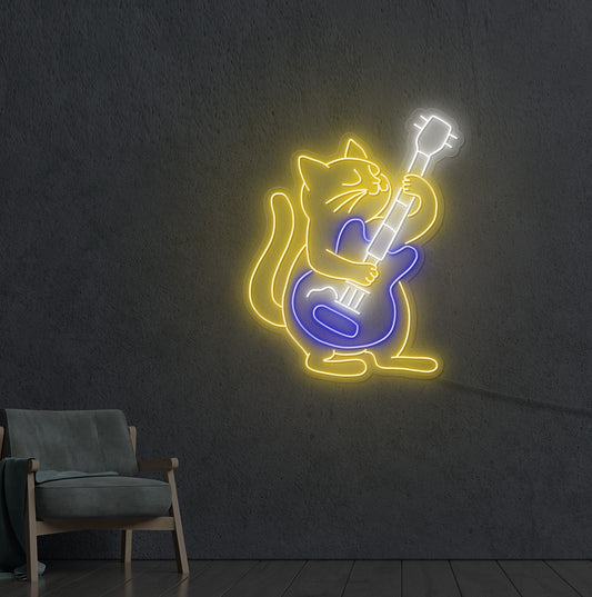 Rock n Roll Kiity LED Neon Sign
