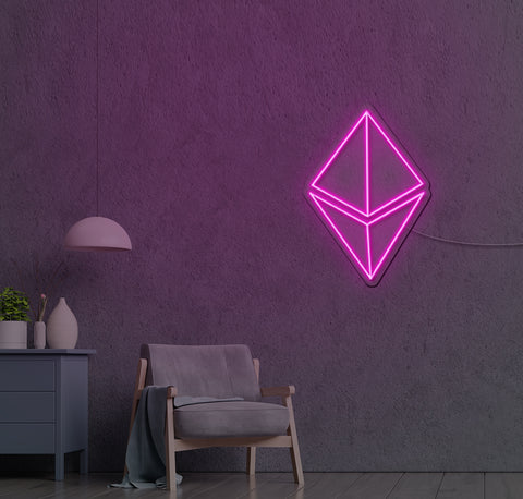 Ethereum Diamond LED Neon Sign